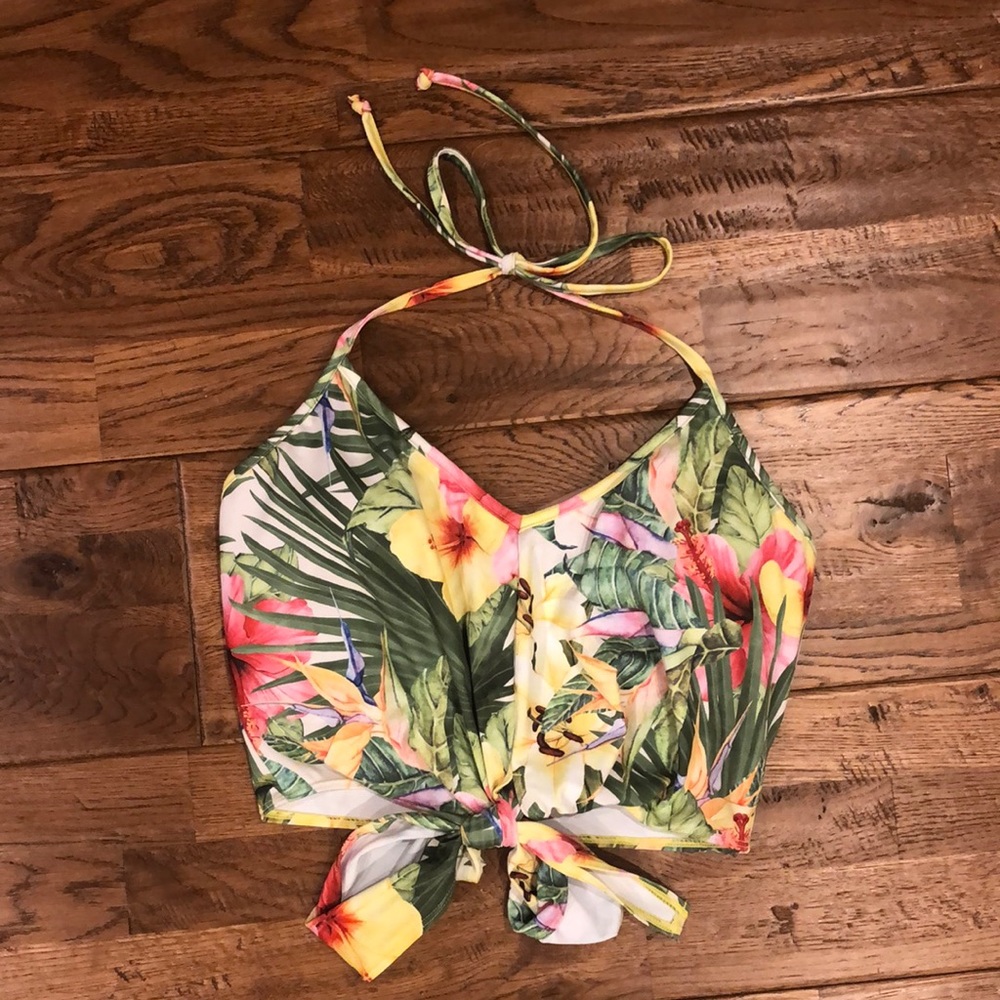 Tied Up Top - Tropical Floral